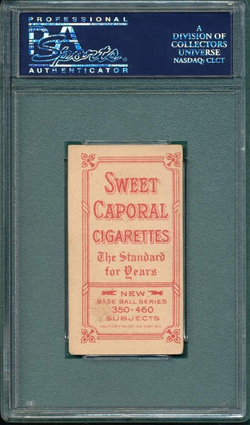 1909-1911 T206 Chase, Dark Cap, Sweet Caporal Cigarettes PSA 4