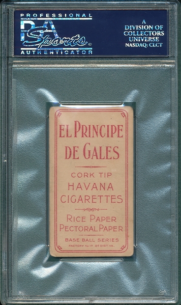 1909-1911 T206 Lavender El Principe De Gales Cigarettes PSA 3