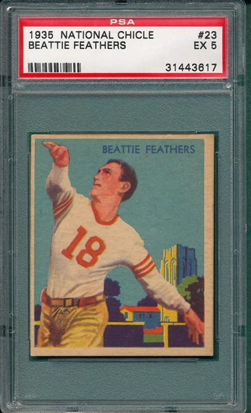 1935 National Chicle FB #23 Beattie Feathers PSA 5