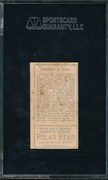 1911 T205 Cady Polar Bear Tobacco SGC 60 *SP*