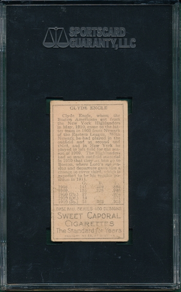 1911 T205 Engle Sweet Caporal Cigarettes SGC 50