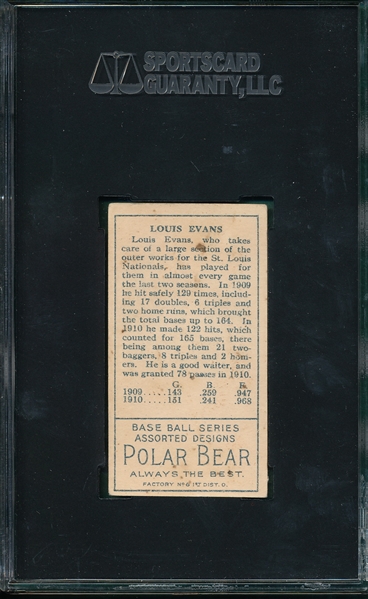 1911 T205 Evans Polar Bear Tobacco SGC 50