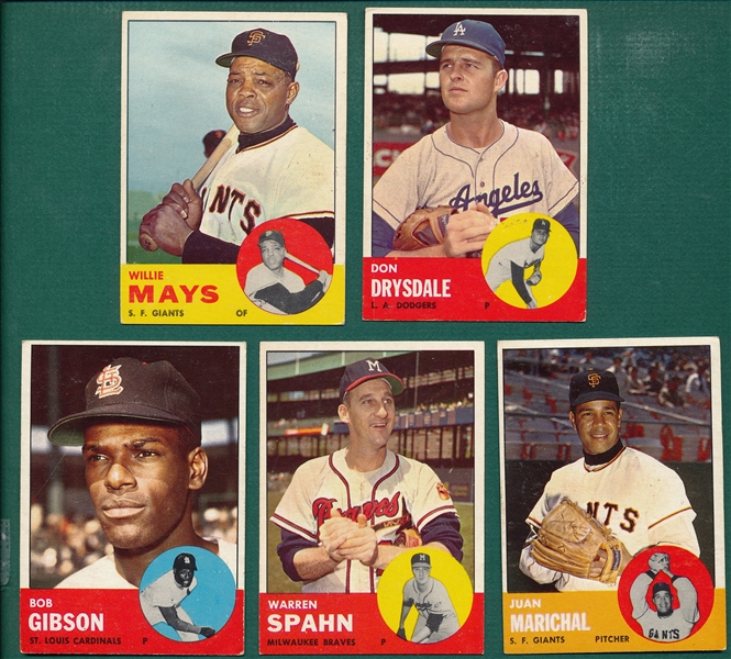 1963 Topps (41) Card Lot W/ Mays