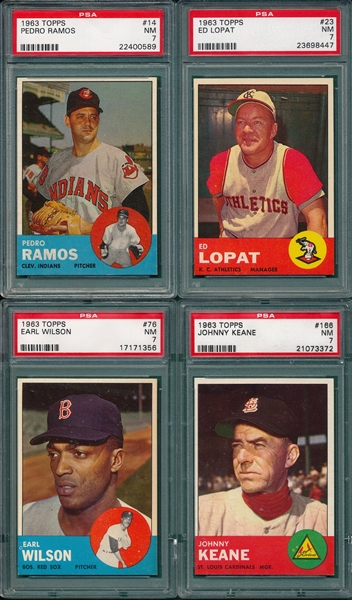 1963 Topps Lot of (4) W/ Ramos PSA 7