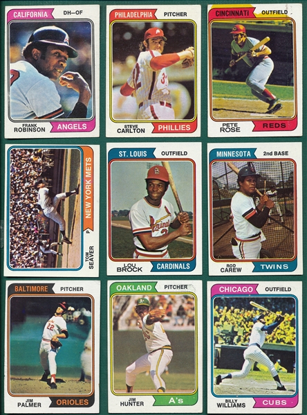 1974 Topps Baseball Complete Set Plus Traded (704)