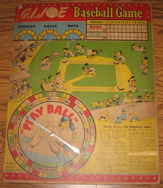 1946 Play Ball GI Joe Baseball Game 