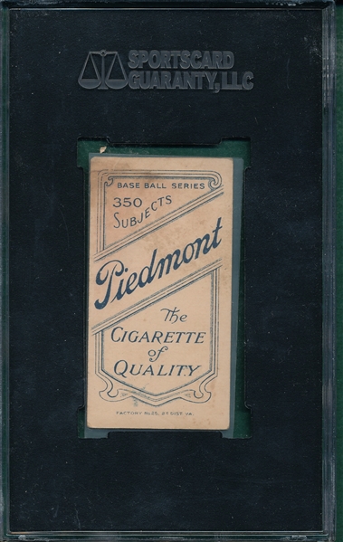 1909-1911 T206 Kelley Piedmont Cigarettes SGC 10