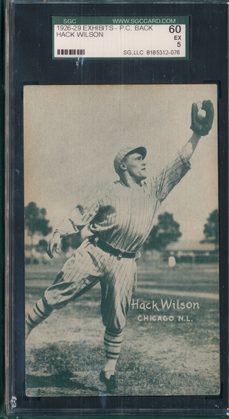 1926-29 Exhibit Hack Wilson SGC 60  *PC Back*