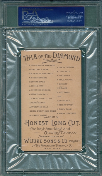 1893 N135 Talk of the Diamond A Good Catch W. Duke Sons & Co. PSA 3