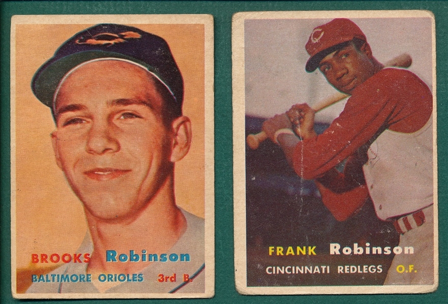 1957 Topps Frank & Brooks Robinson, Rookie Lot of (2)