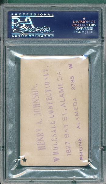 1922 W575-1 Rabbit Maranville Henry Johnson Wholesale Confectionery PSA 1