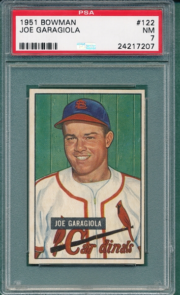 1951 Bowman #122 Joe Garagiola PSA 7