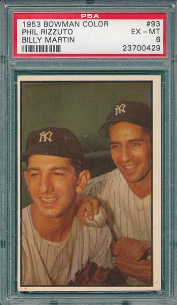 1953 Bowman Color #93 Phil Rizzuto & Martin PSA 6