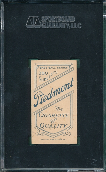1909-1911 T206 Lundgren, KC, Piedmont Cigarettes SGC 70