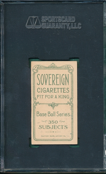 1909-1911 T206 Clancy Sovereign Cigarettes SGC 80