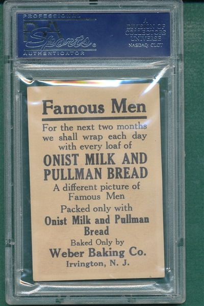 1920s D117 Famous Men James Wyatt Weber Baking PSA 2