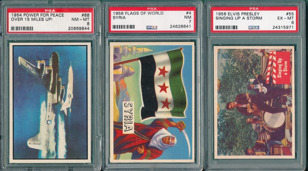 1954-56 Lot of (3) Non Sports Cards PSA 6-8