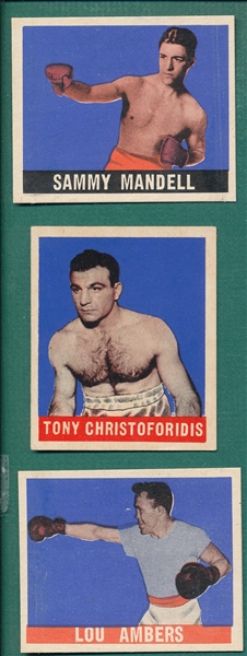1948-49 Leaf Boxing (3) Card Lot *Crease Free*