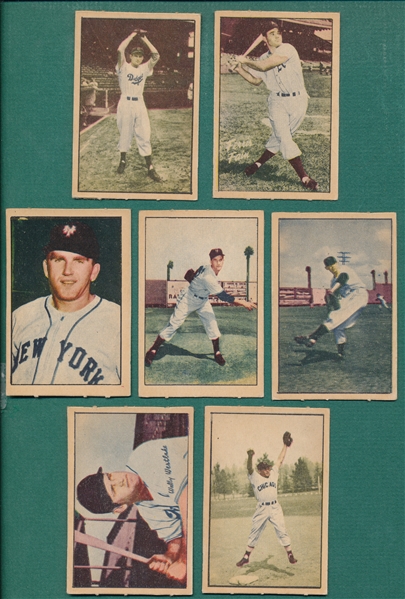 1952 Berk Ross (7) Card Lot W/ Roe