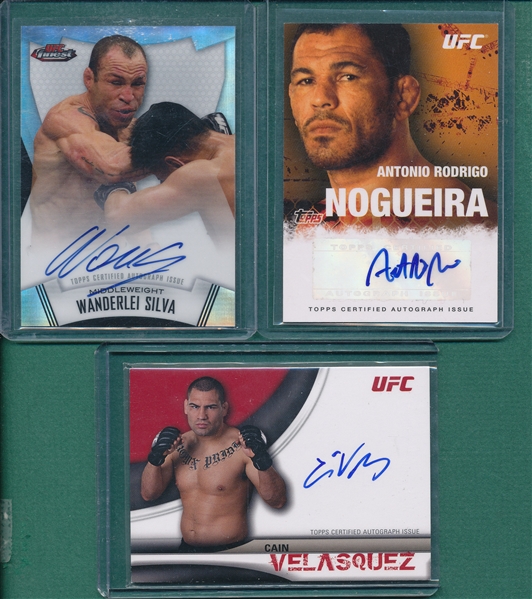 Topps MMA Certified Autographed Cards (3)