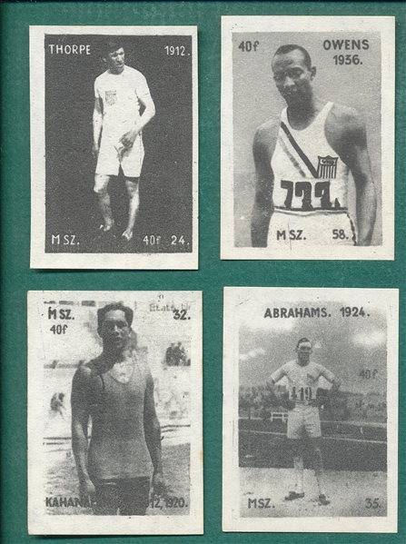 1960 MSZ [Hungary] Olympics Near Set Including Thorpe, Owens, Kahanamoku, Abrahams (119/120)