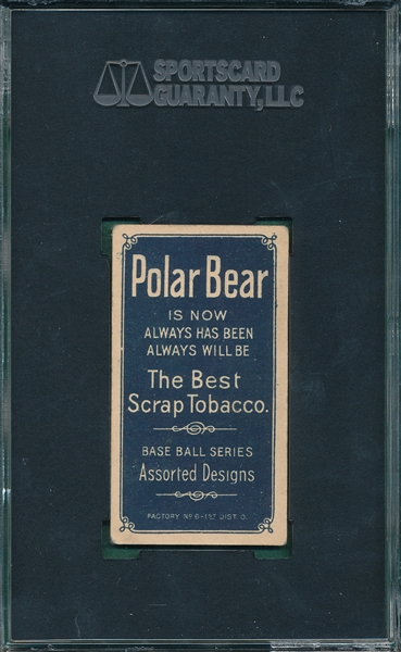 1909-1911 T206 Leifeld, Batting, Polar Bear Tobacco SGC 30