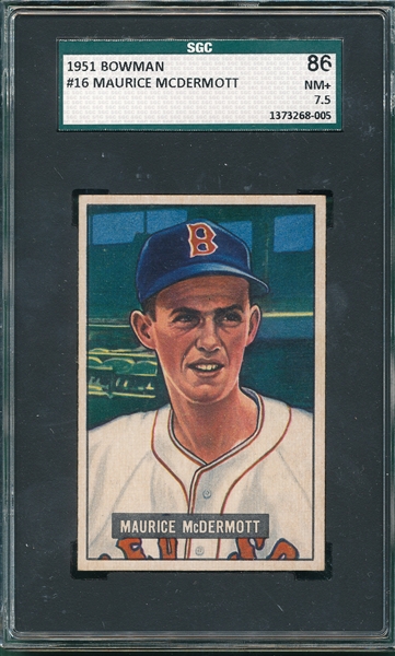 1951 Bowman #16 McDermott SGC 86