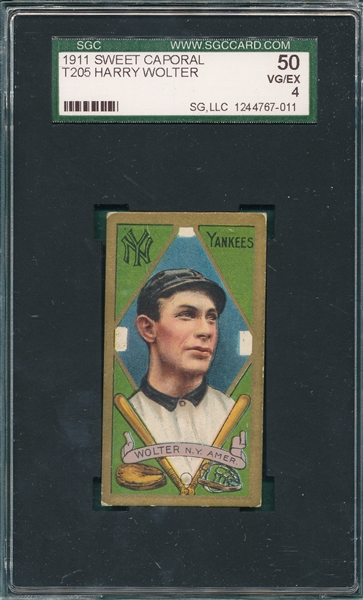 1911 T205 Wolter Sweet Caporal Cigarettes SGC 50