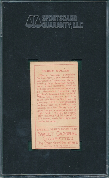 1911 T205 Wolter Sweet Caporal Cigarettes SGC 50