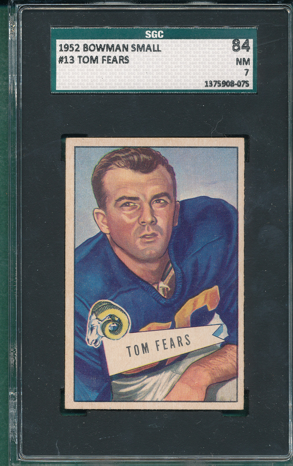 Lot Detail Bowman Small Tom Fears Sgc