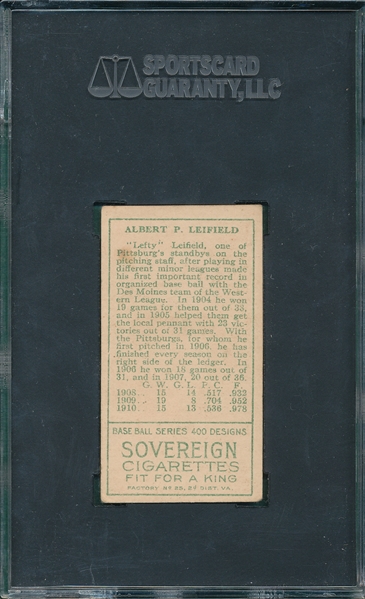 1911 T205 Leifeld, A. P., Sovereign Cigarettes SGC 50 *SP*