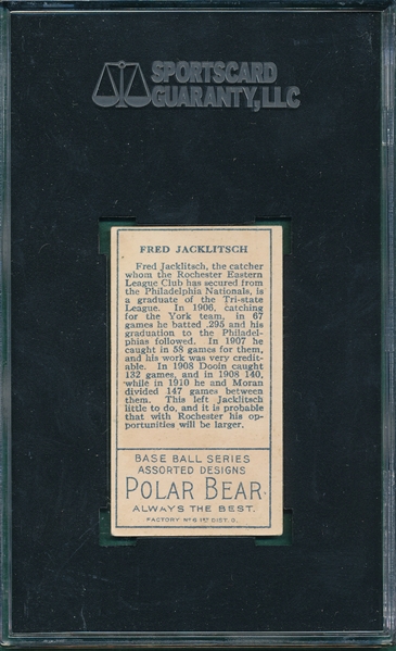 1911 T205 Jacklitsch Polar Bear Tobacco SGC 60 *SP*