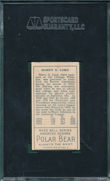 1911 T205 Lord, Harry, Polar Bear Tobacco SGC 50 