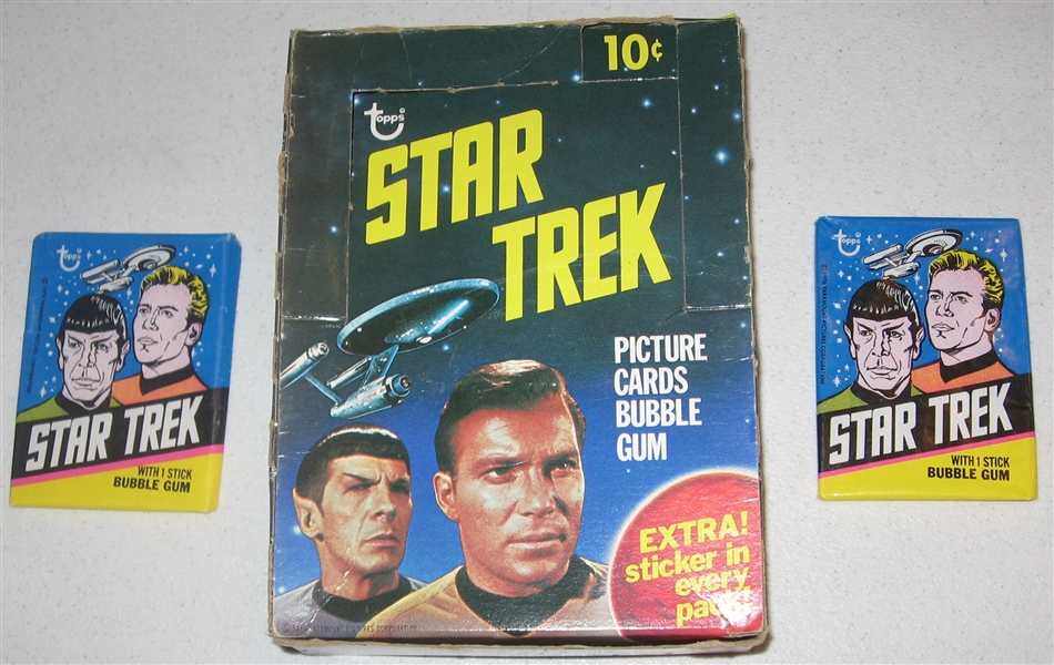 1976/79 Topps Star Trek Unopened Packs Box & Wrappers Lot 