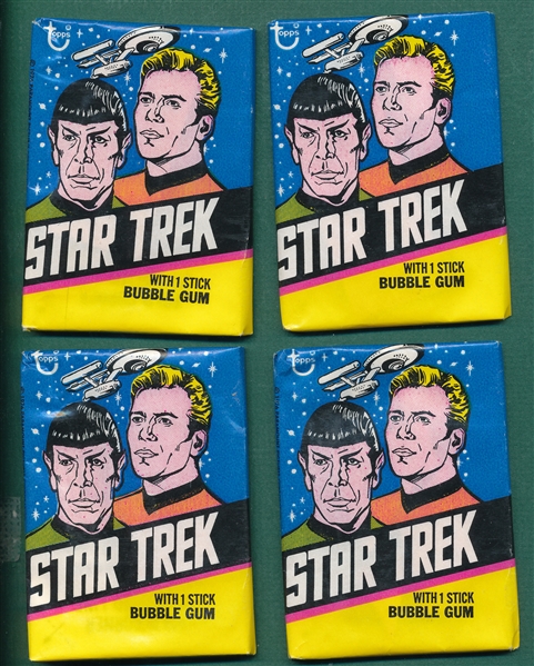 1976/79 Topps Star Trek Unopened Packs Box & Wrappers Lot 