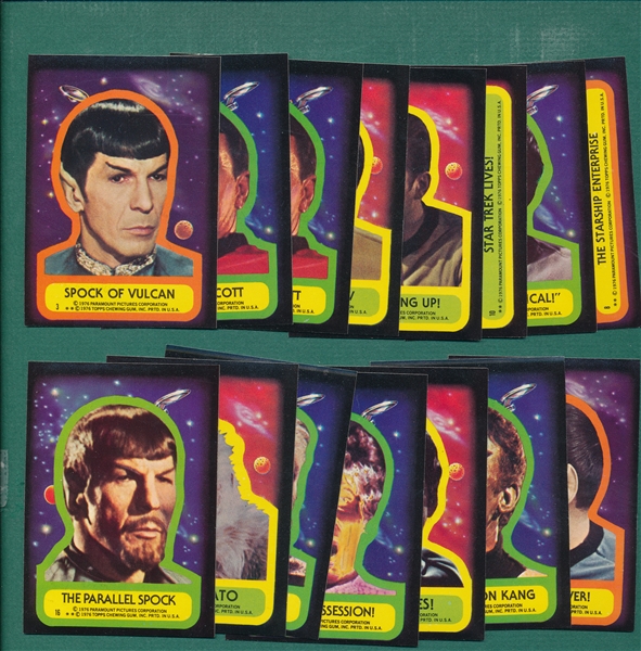 1976 Topps Star Trek Partial Set W/ Stickers