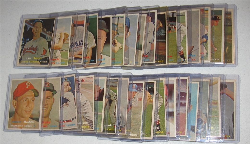 1957 Topps Lot of (66) W/ Shantz *Mid Numbers*