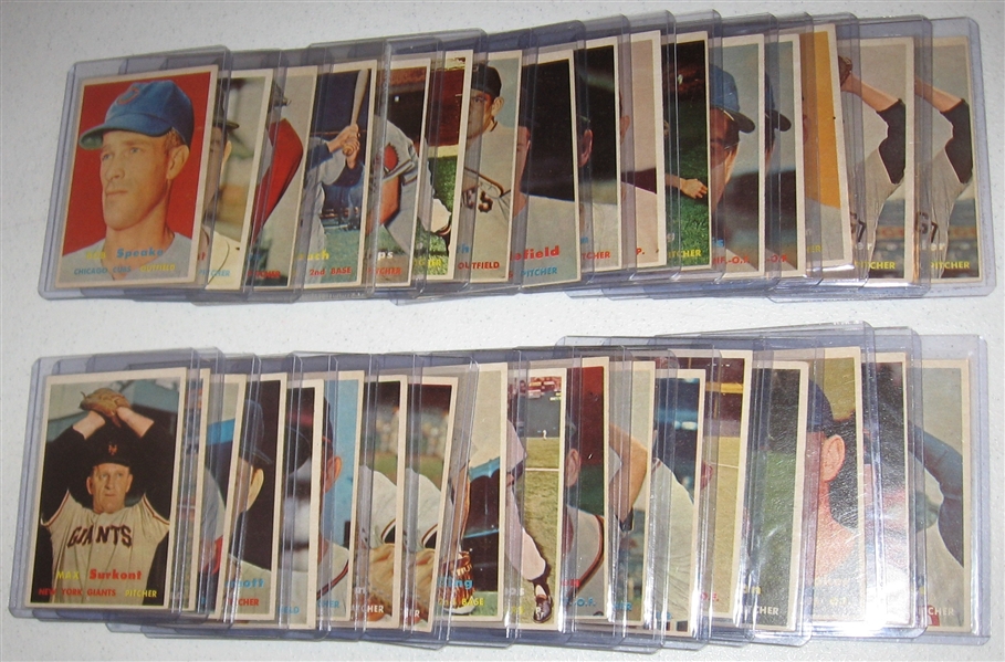 1957 Topps Lot of (66) W/ Shantz *Mid Numbers*