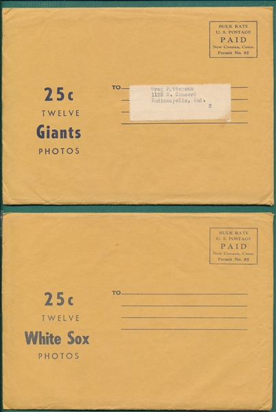1960s Jay Publishing Giants & White Sox with Envelope, Lot of (24) W/ Mays