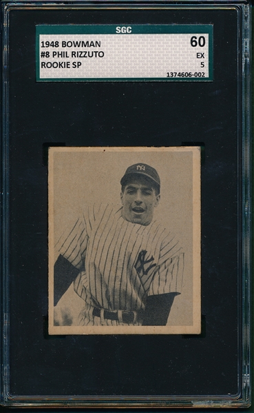 1948 Bowman #8 Phil Rizzuto SGC 60 *Rookie* *SP*