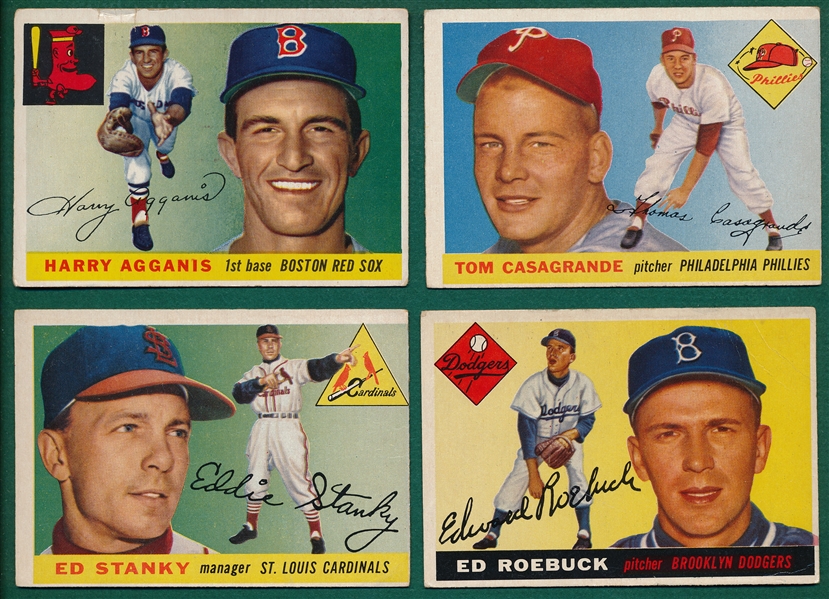 1955 Topps Lot of (10) W/ Agganis
