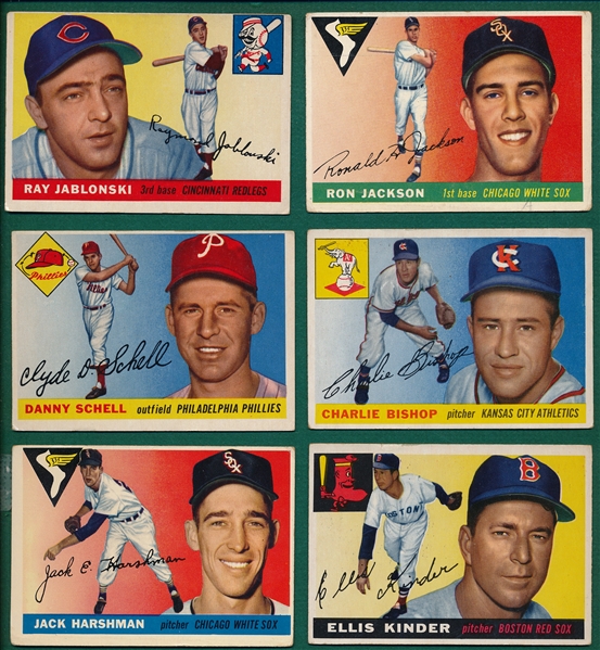 1955 Topps Lot of (10) W/ Agganis
