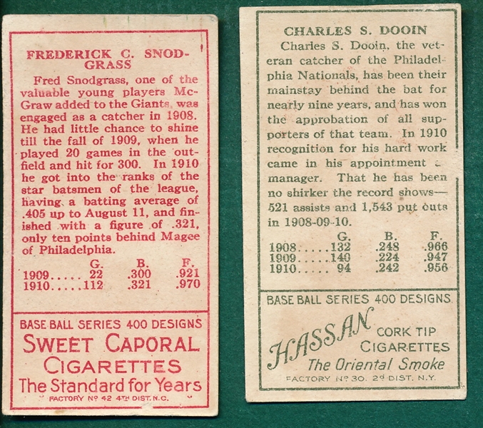 1911 T205 (10) Card Lot W/ Snodgrass