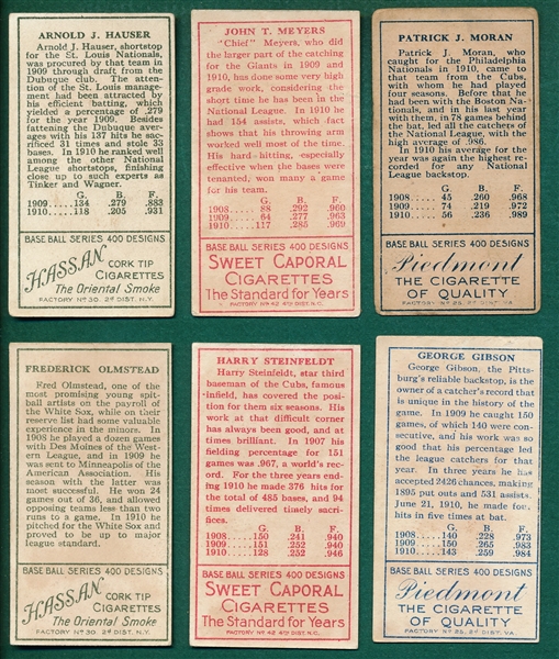 1911 T205 (6) Card Lot W/ Hauser