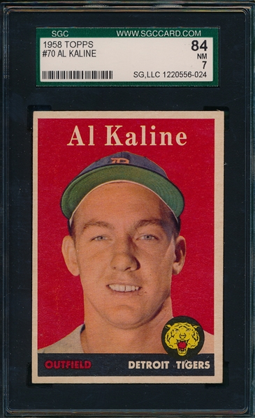 1958 Topps #70 Al Kaline SGC 84