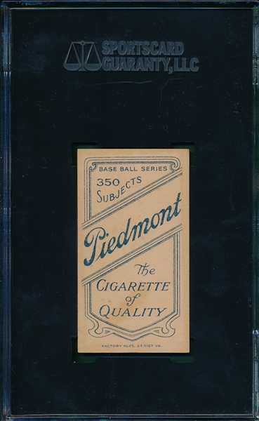 1909-1911 T206 Barbeau Piedmont Cigarettes SGC 80
