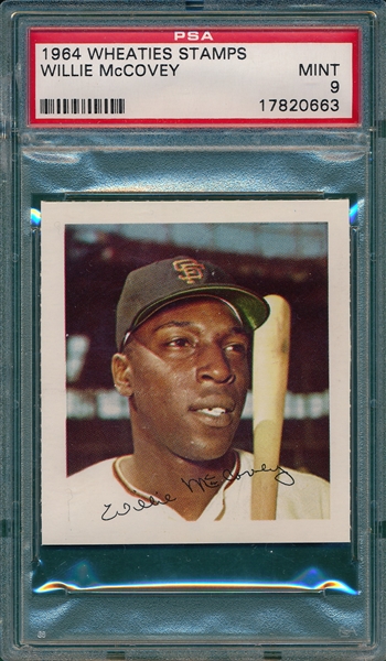 1964 Wheaties Stamps Willie McCovey PSA 9 MINT