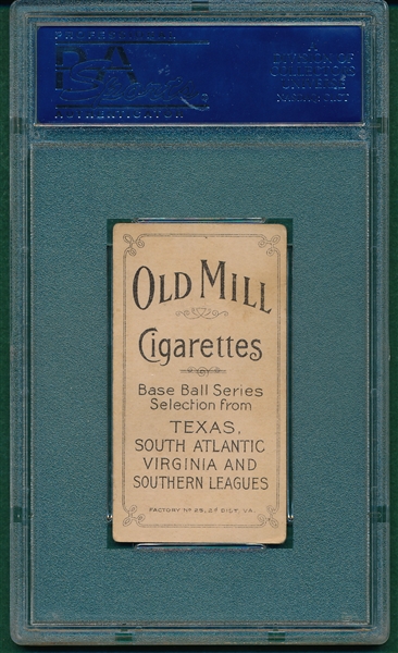 1909-1911 T206 Miller, Molly, Old Mill Cigarettes PSA 3