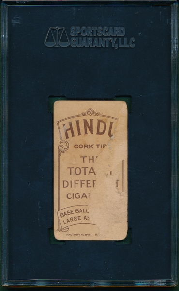 1909-1911 T206 Otey Hindu Cigarettes SGC 10 