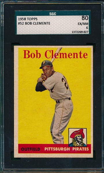 1958 Topps #52 Bob Clemente SGC 80